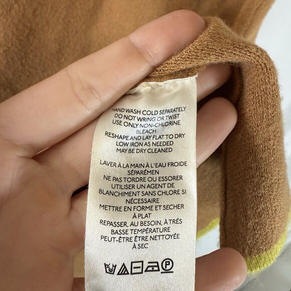 Maeve Sweater Dress Women's XL Mock Neck Brown Pockets Short Sleeve - Picture 8 of 12